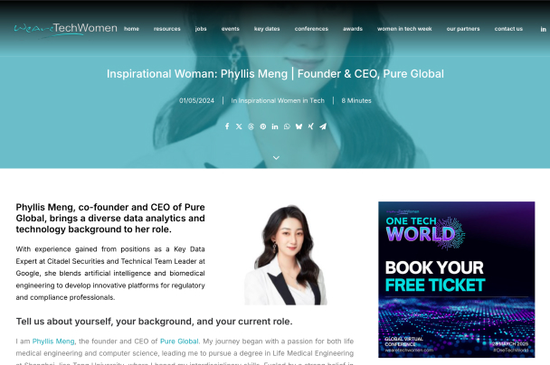WeAreTechWomen | Inspirational Woman: Phyllis Meng