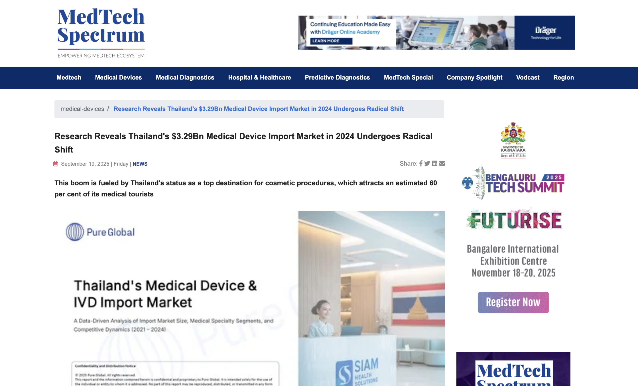 Research Reveals Thailand's $3.29Bn Medical Device Import Market in 2024 Undergoes Radical Shift