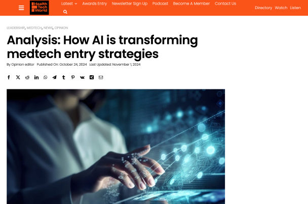 Analysis: How AI is transforming medtech entry strategies
