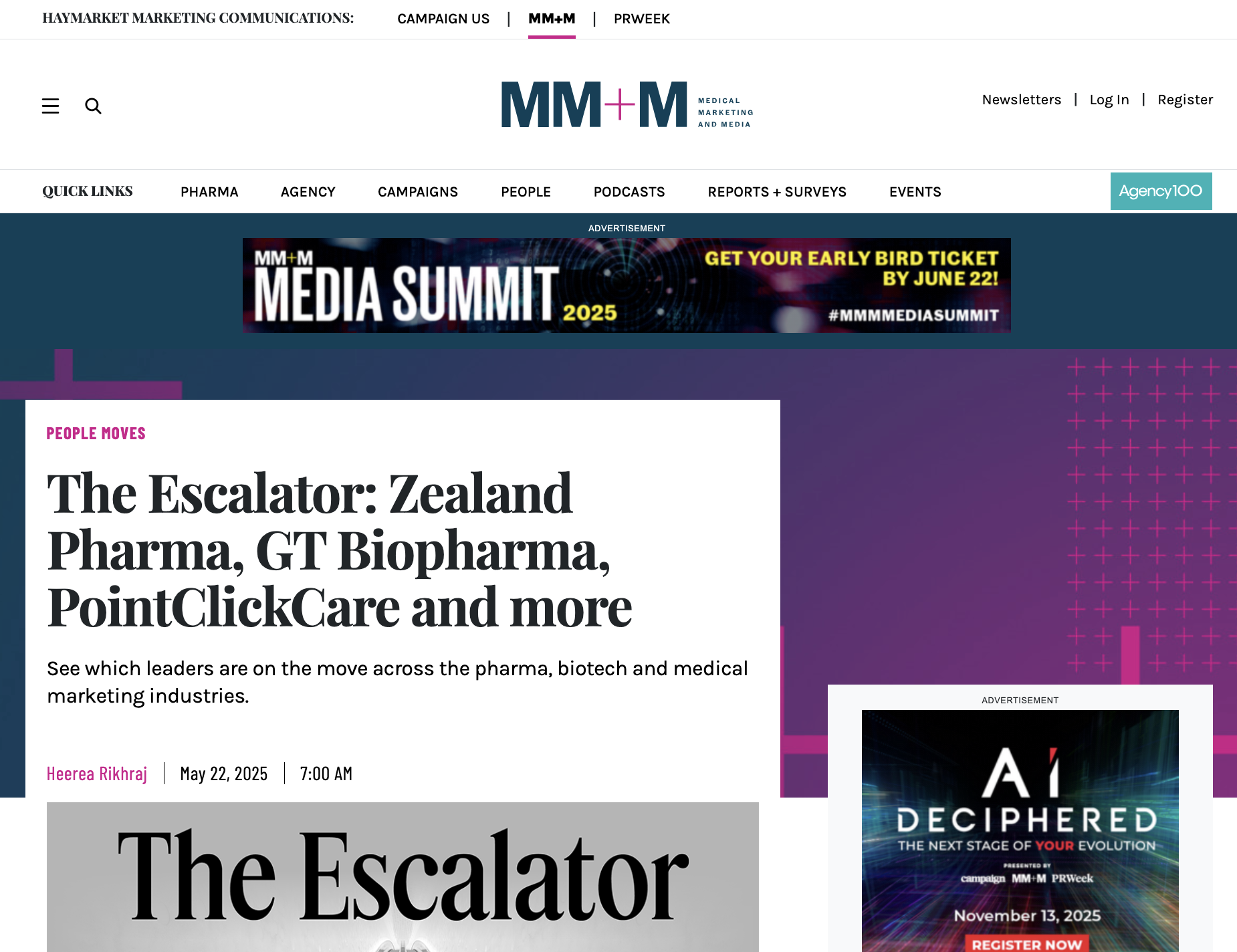 The Escalator: Zealand Pharma, GT Biopharma, PointClickCare and more