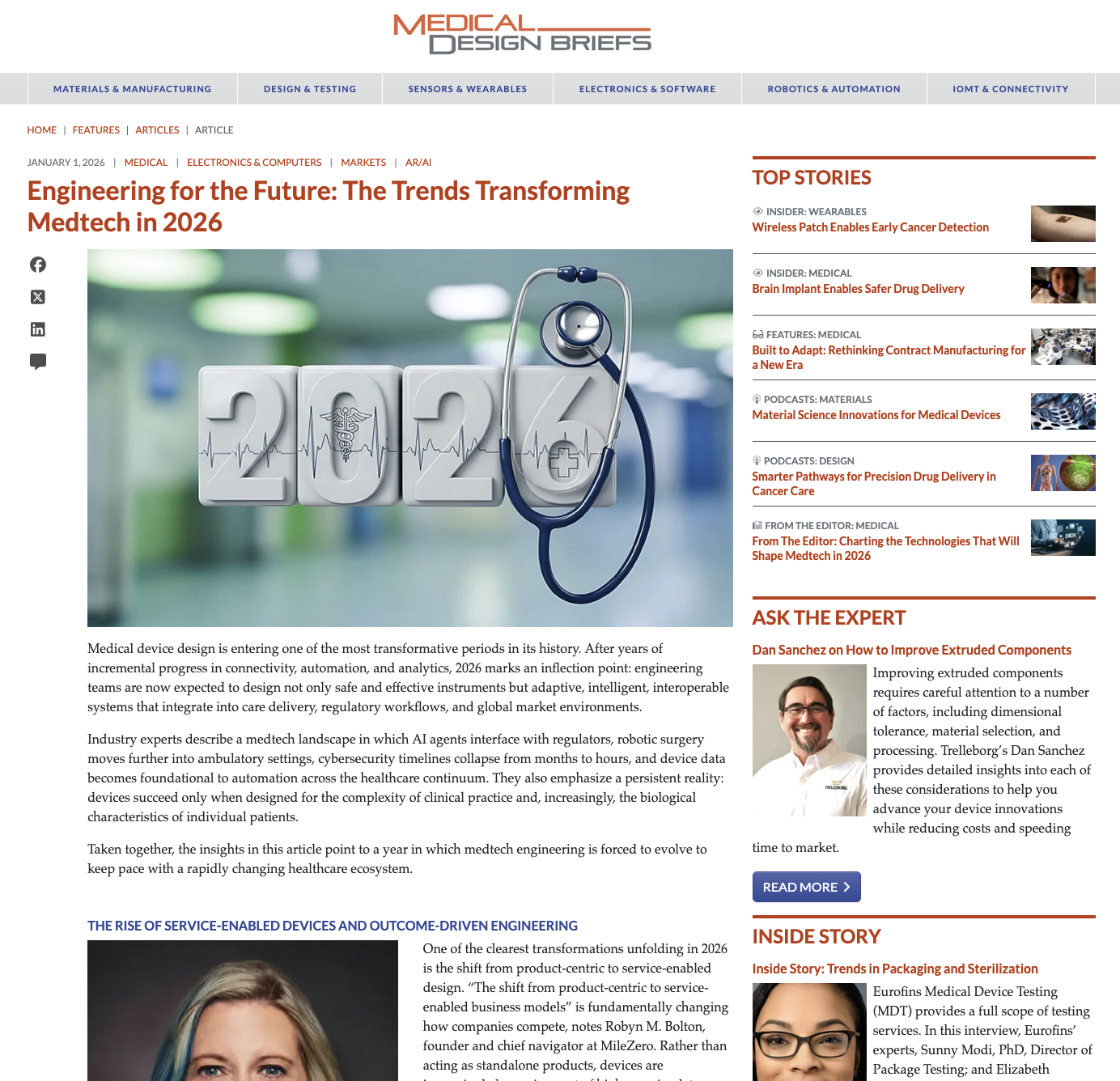 Engineering for the Future: The Trends Transforming Medtech in 2026