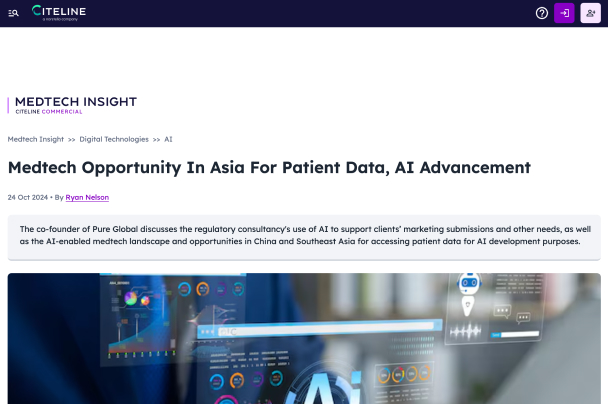 Medtech Opportunity In Asia For Patient Data, AI Advancement