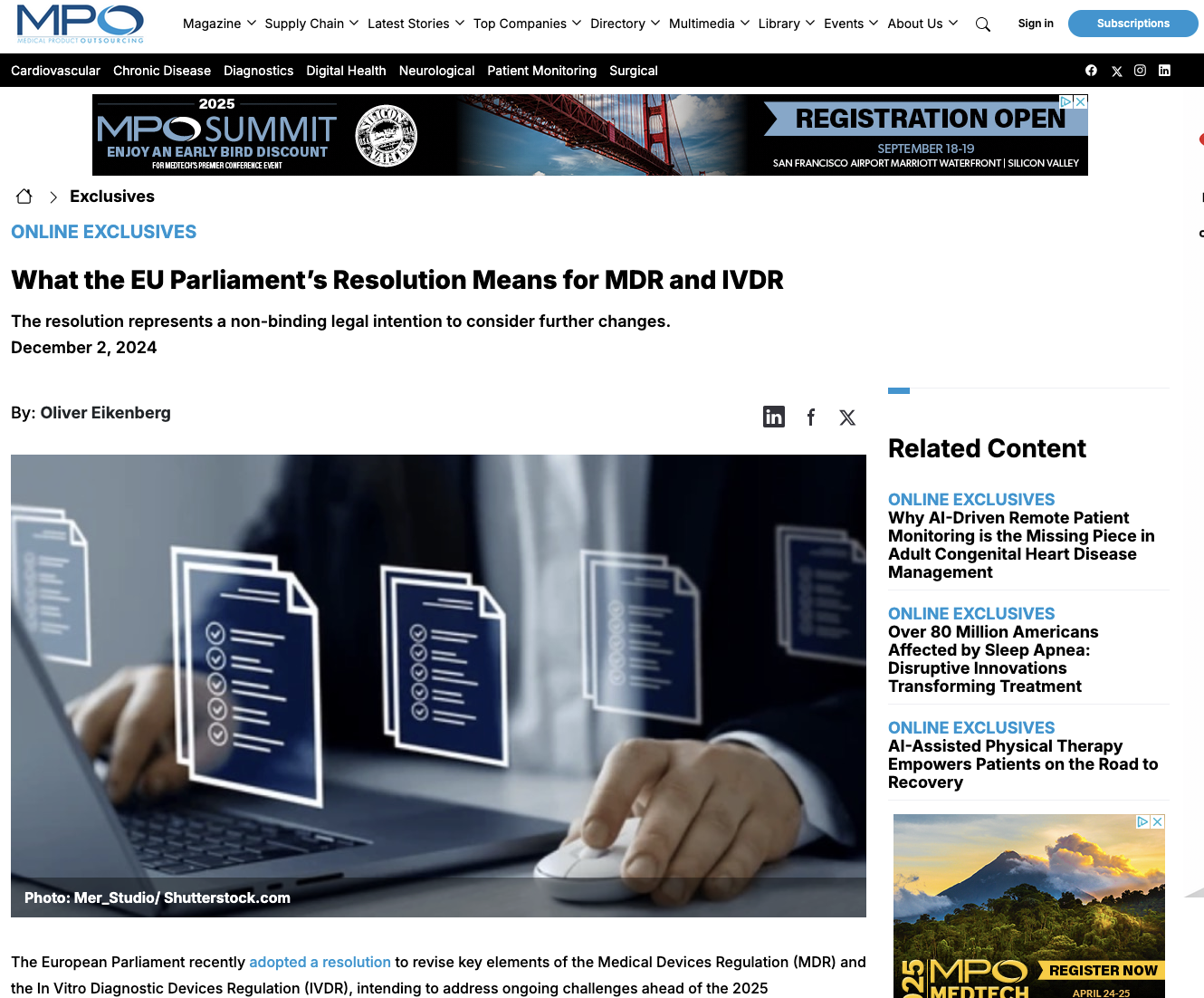 What the EU Parliament’s Resolution Means for MDR and IVDR