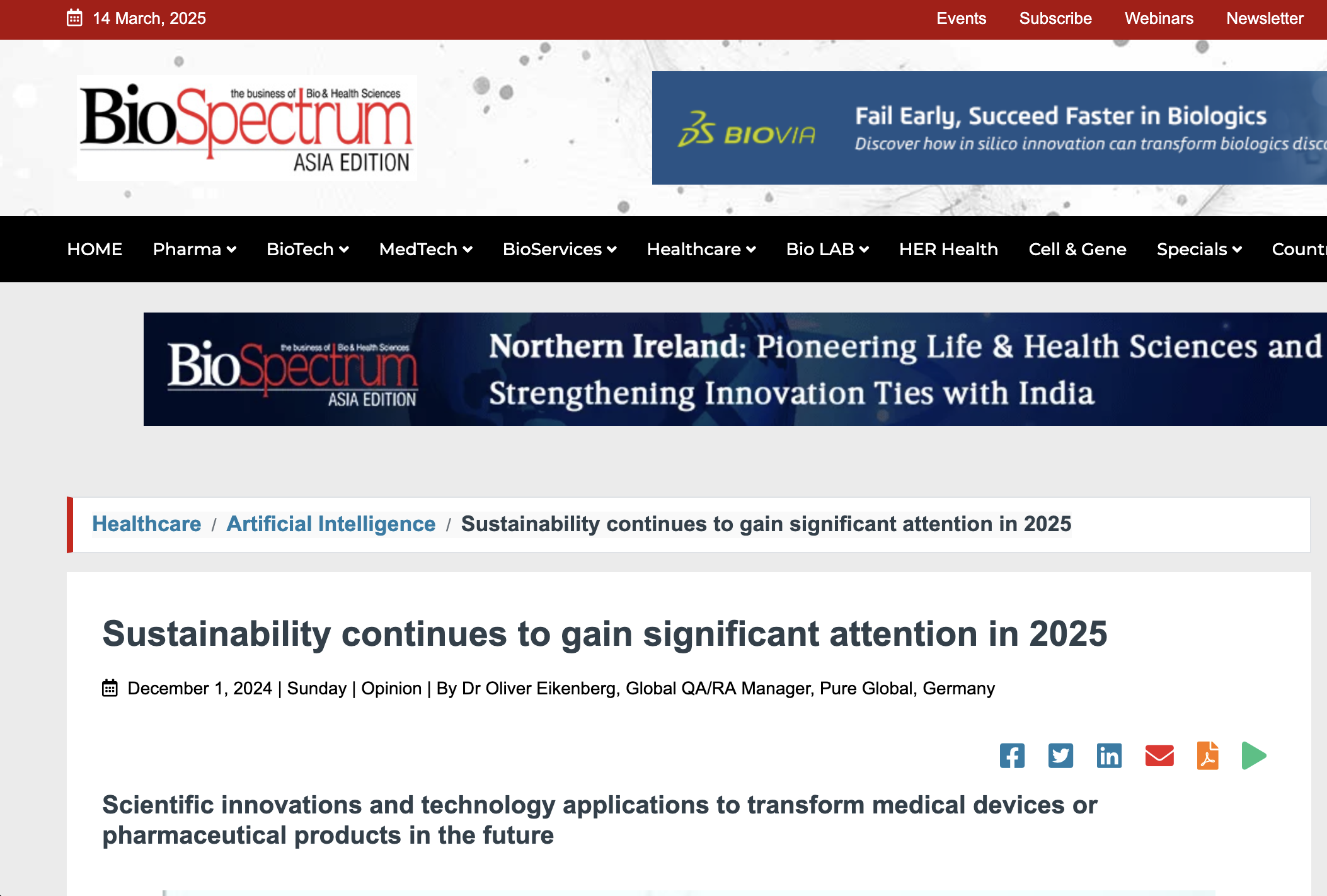 Sustainability continues to gain significant attention in 2025
